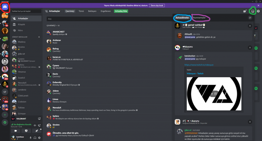 Discord Bildirimler Nerede?